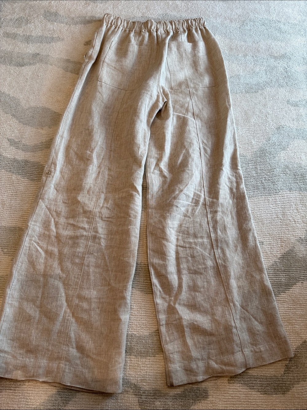 Reformation Linen Pants - Olive & Oatmeal - Picture 11 of 14